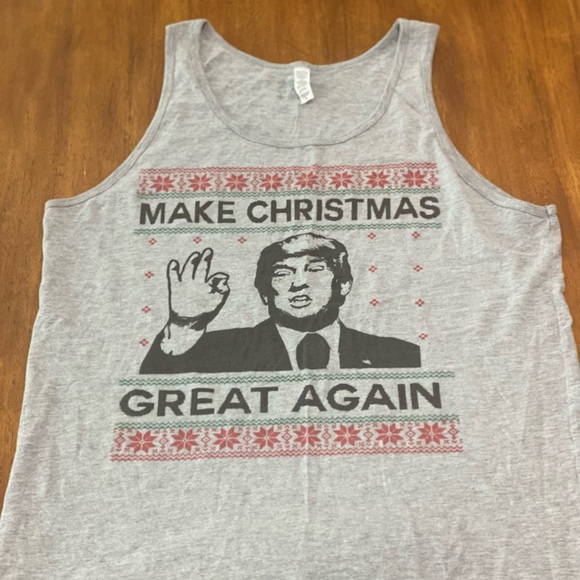 Merica Supply Co Make Christmas Great Again Tank Top M Mens Holiday Trump Shirt - Picture 3 of 4